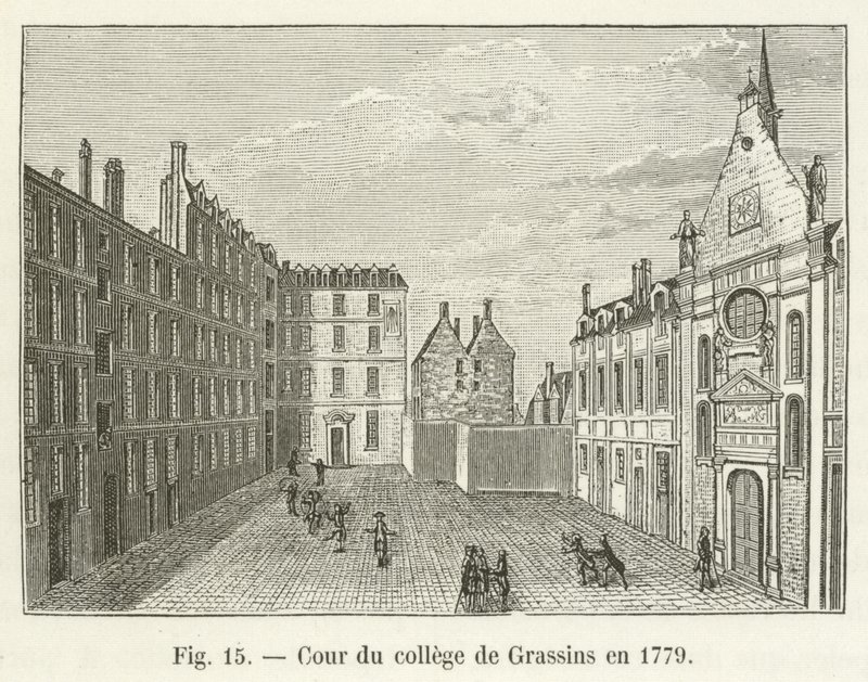 A Grassins-i Főiskola udvara 1779-ben alkotó: French School