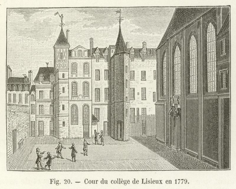 A Lisieux-i főiskola udvara 1779-ben alkotó: French School