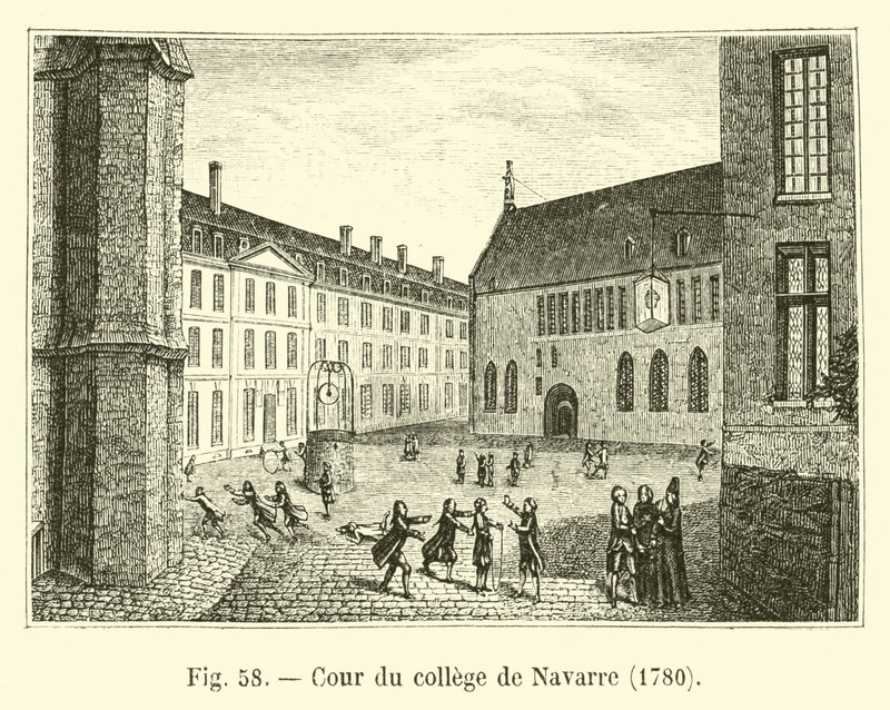 A Navarrai Főiskola udvara, 1780 alkotó: French School