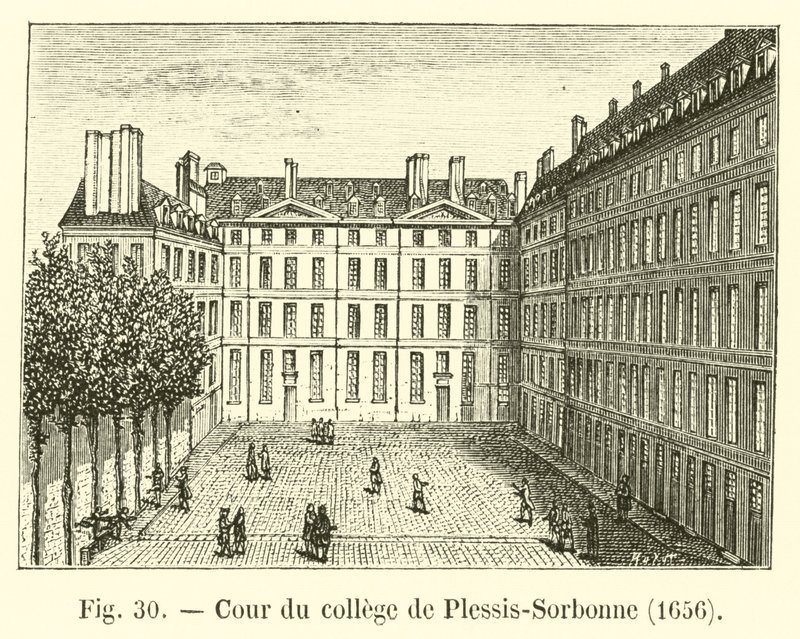 A Plessis-Sorbonne-i Főiskola udvara, 1656 alkotó: French School