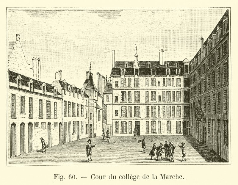 A Marche College udvara alkotó: French School