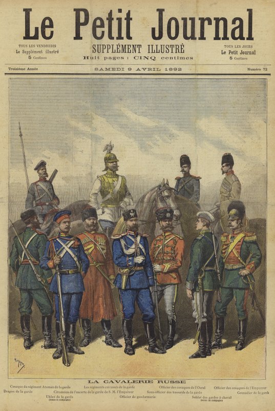 A Le Petit Journal címlapja, 1892. április 9 alkotó: French School