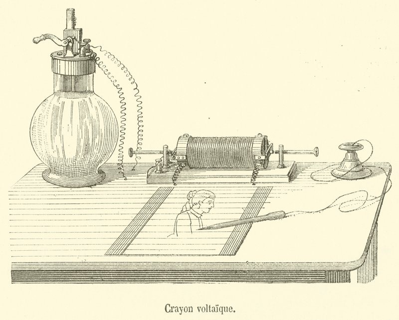 voltaique zsírkréta (gravírozás) alkotó: French School