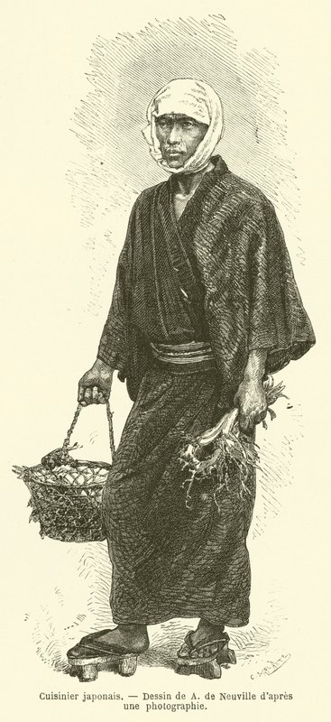 Japán szakács (metszet) alkotó: French School