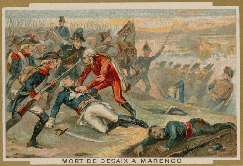 Desaix tábornok halála a marengói csatában, 1800 alkotó: French School