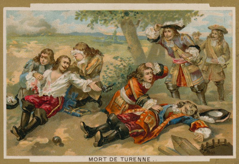 Turenne marsall halála a salzbachi csatában, 1675. július 27-én alkotó: French School