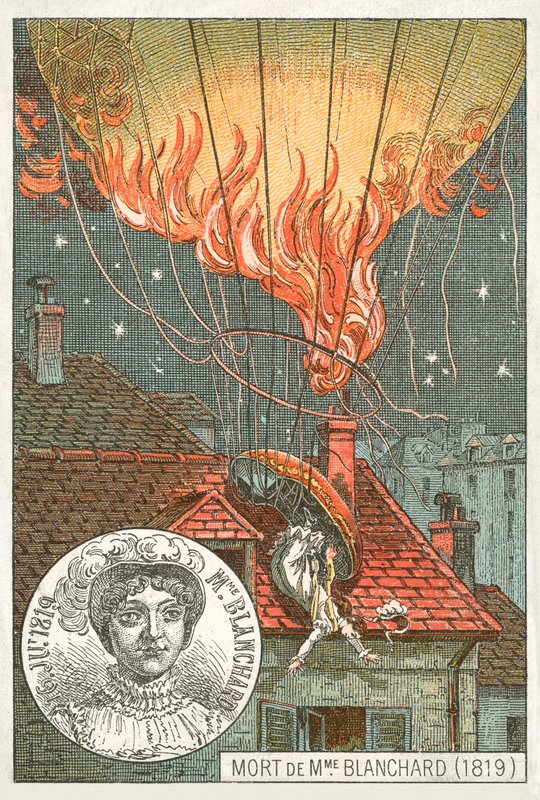 Sophie Blanchard ballonos halála, 1819 alkotó: French School