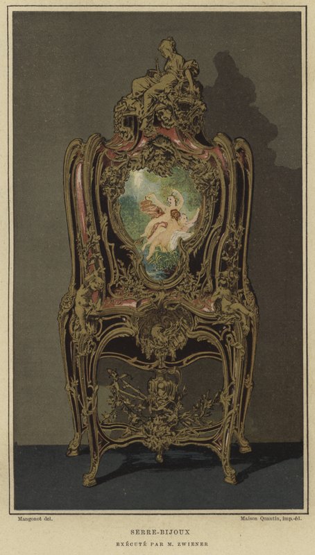 Joseph Emmanuel Zwiener serre-bijoux díszítése, 19. század alkotó: French School