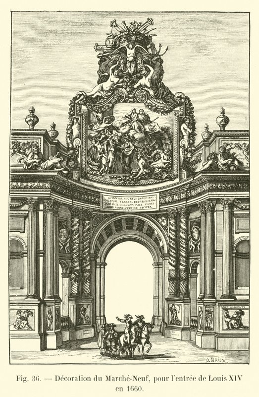 A Marche-Neuf dísze XIV. Lajos 1660-as belépésére alkotó: French School