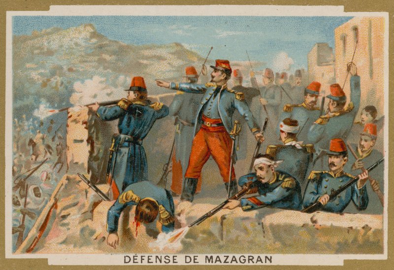 Mazagran védelme a franciák által, Algéria, 1840 alkotó: French School