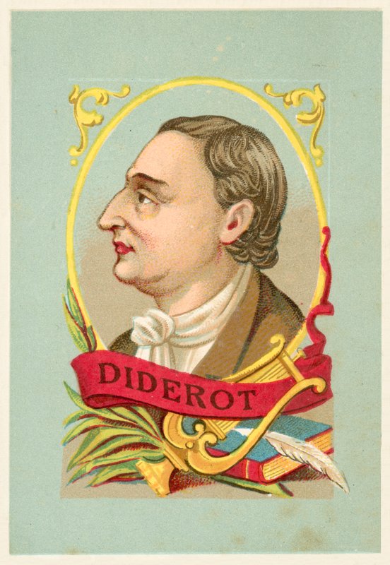 Denis Diderot francia filozófus és író (chromolitho) alkotó: French School