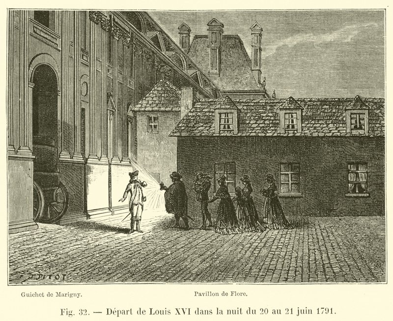 XVI. Lajos indulása 1791. június 20-ról 21-re virradó éjszaka alkotó: French School