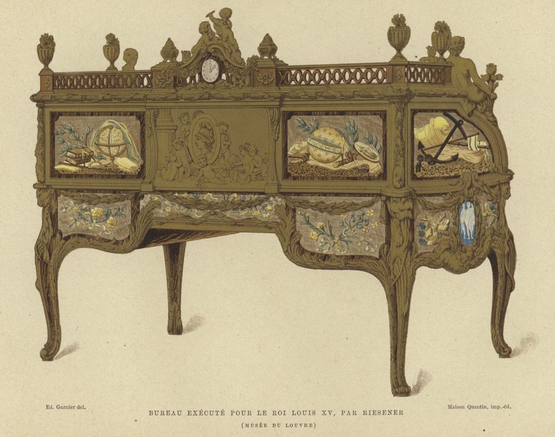 Jean Henri Riesener íróasztala XV. Lajos francia király számára, 18. század alkotó: French School