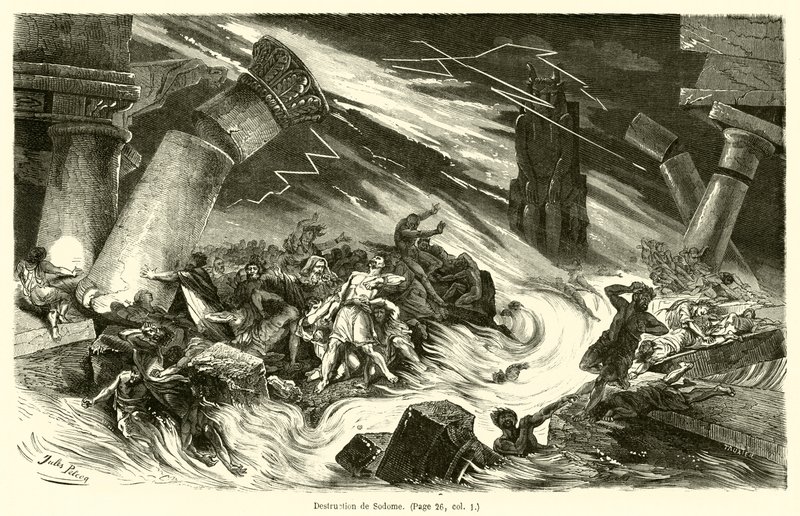 Destruction de Sodome (metszet) alkotó: French School