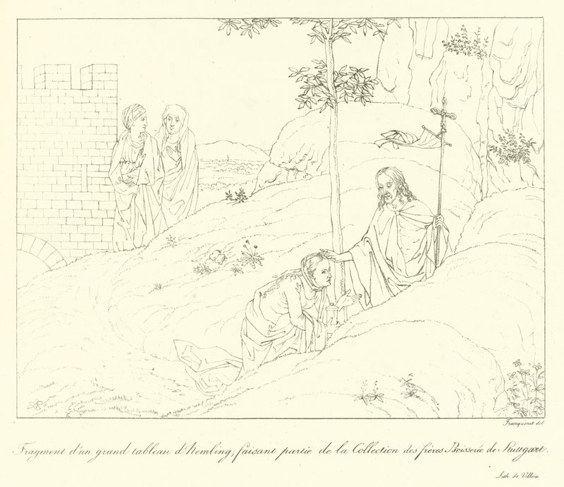 Részlet a 15. századi flamand művész, Jan Memling festményéből alkotó: French School