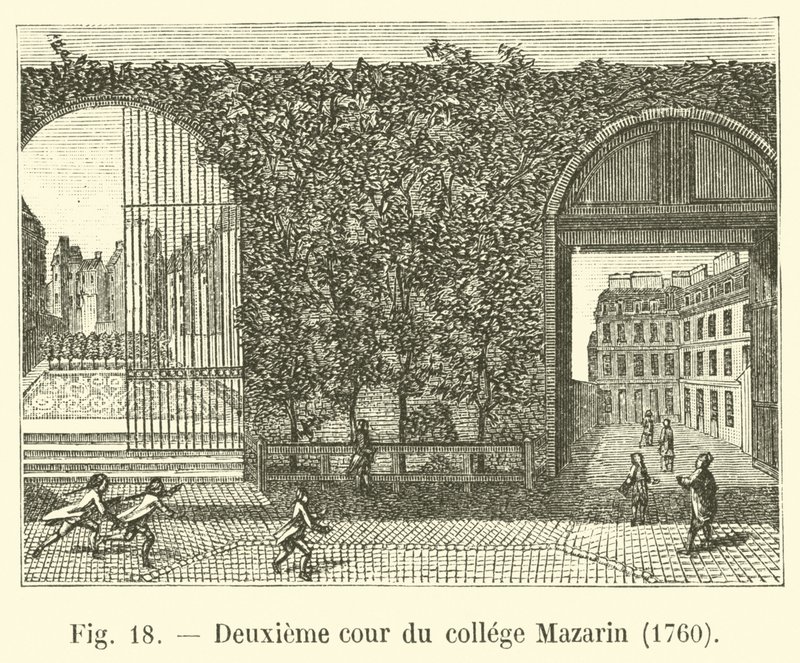 A Mazarin kollégium második udvara, 1760 alkotó: French School