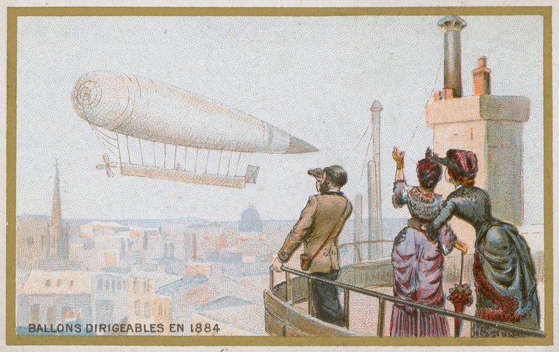 Irányítható léghajó 1884-ben alkotó: French School