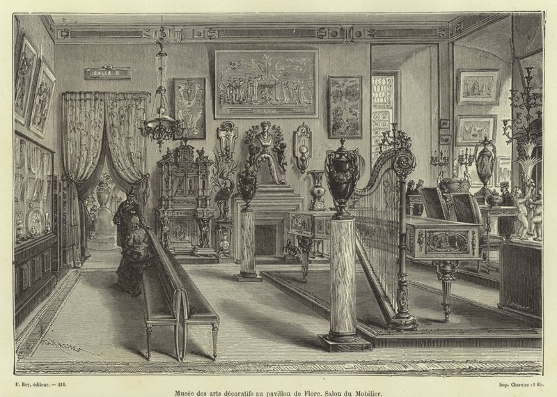 Nappali bútorok bemutatója, Pavillon de Flore, Louvre-palota, Párizs alkotó: French School