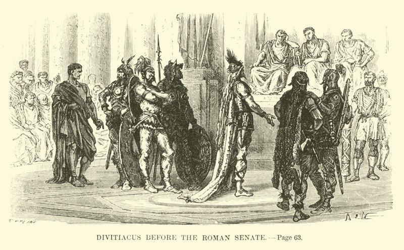 Divitiacus a római szenátus előtt alkotó: French School