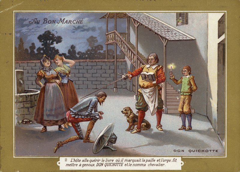 Don Quijotét lovaggá ütötték alkotó: French School