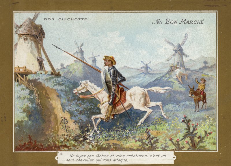 Don Quijote lóháton alkotó: French School