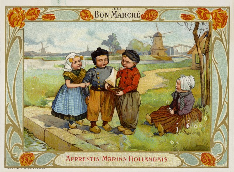 Holland gyerekek vitorlást néznek alkotó: French School