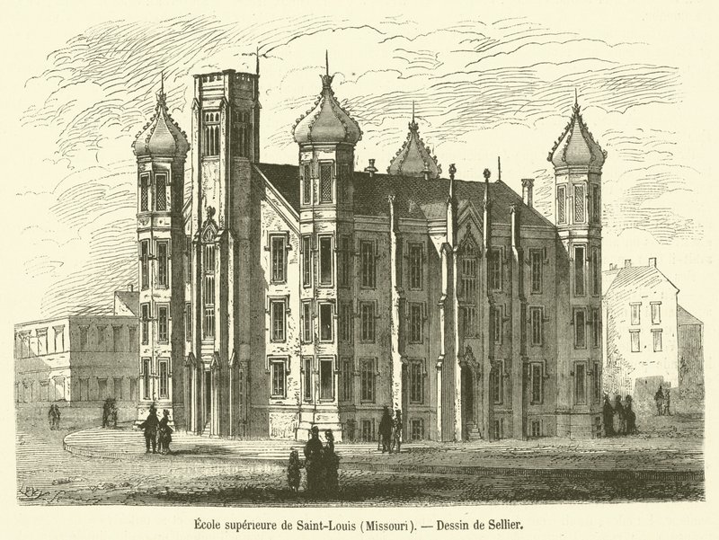 St. Louis High School, Missouri (metszet) alkotó: French School