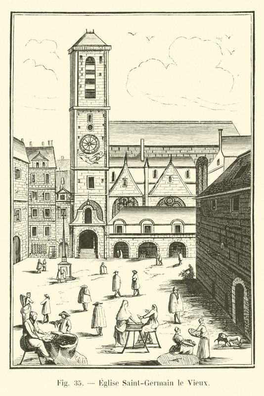A régi Saint-Germain-templom alkotó: French School