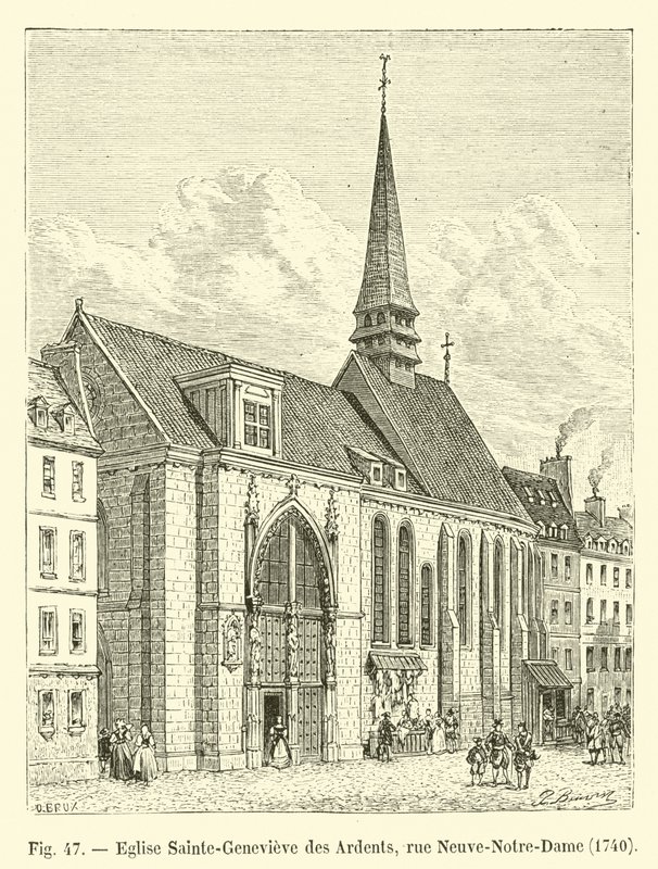 Sainte-Genevieve des Ardents templom, rue Neuve-Notre-Dame, 1704 alkotó: French School