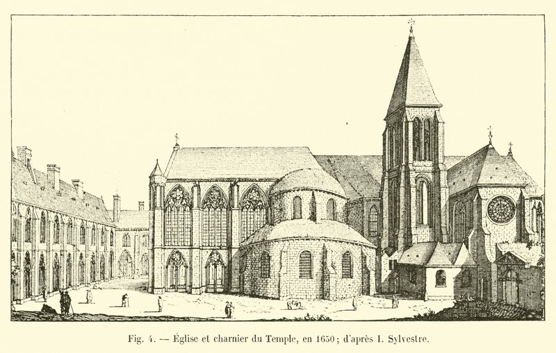 A templom temploma és kápolnája, 1650-ben; miután én Sylvester alkotó: French School