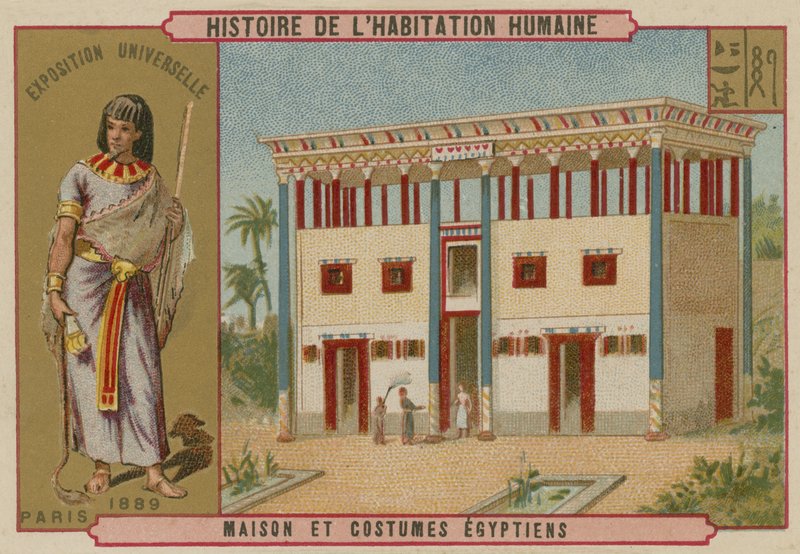 Egyiptomi ház és jelmezek alkotó: French School