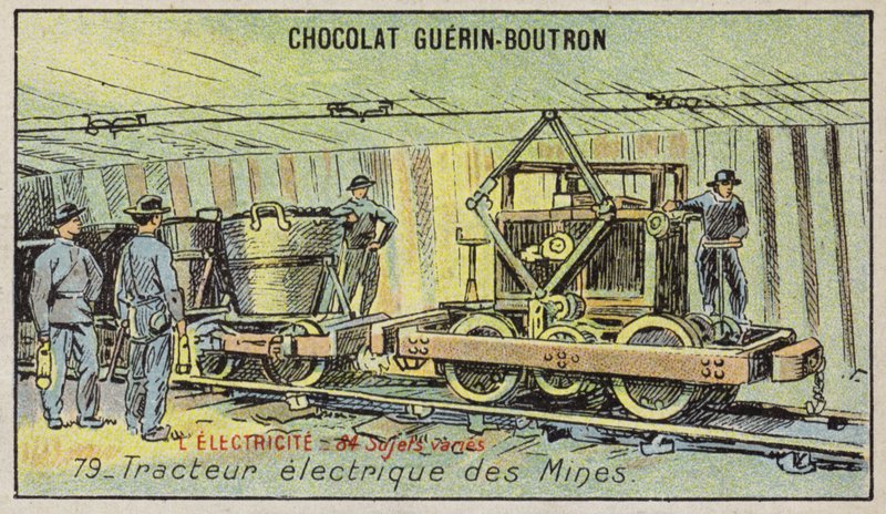 Elektromos aknatraktor (chromolitho) alkotó: French School