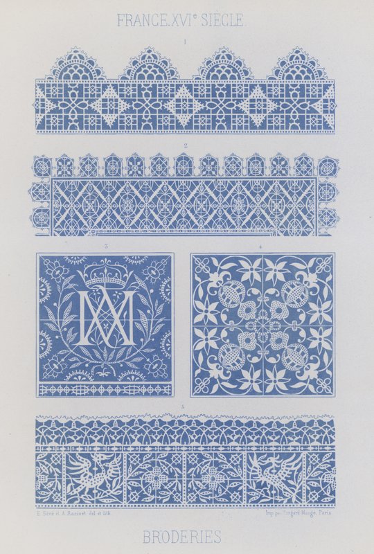 Hímzés (chromolitho) alkotó: French School