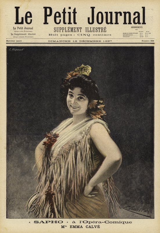 Emma Calve Sapphóban a párizsi Opera-Comique-ban alkotó: French School