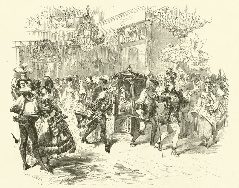 Madame Dubarry bejárata (metszet) alkotó: French School