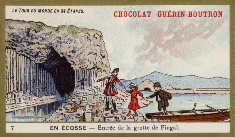 Bejárat a Fingal-barlangba; Skócia (chromolitho) alkotó: French School