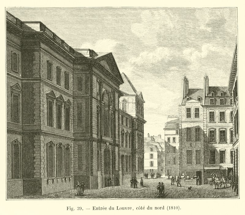 A Louvre bejárata, északi oldal, 1810 alkotó: French School
