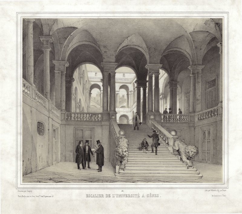 Egyetemi lépcső Genovában alkotó: French School