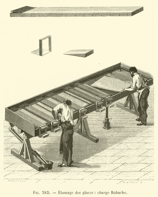 Poharak ónozás, Rabache töltet (gravírozás) alkotó: French School