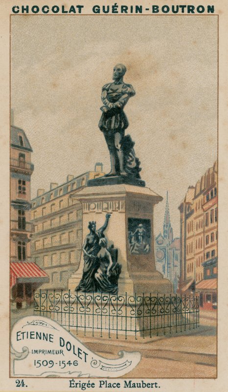Etienne Dolet, nyomdász, 1509-1546, Maubert hely alkotó: French School