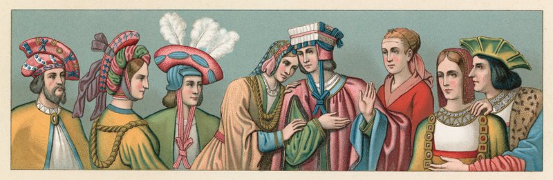 Európa XV-XVI. századi jelmez alkotó: French School