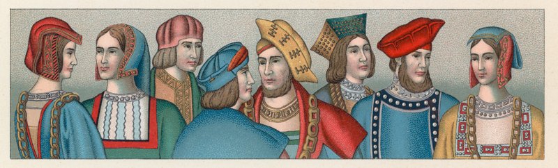 Európa XV-XVI. századi jelmez alkotó: French School