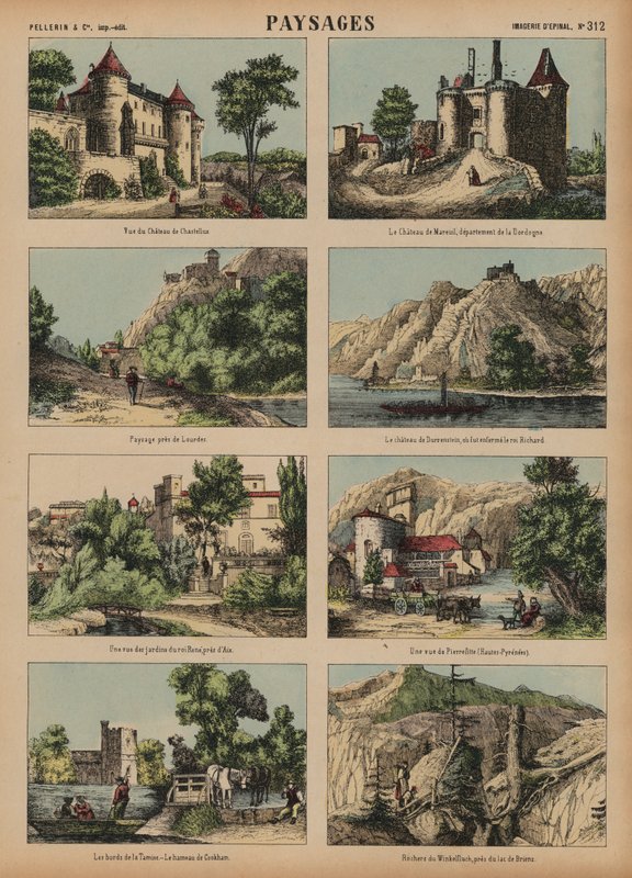 Európai jelenetek (színes metszet) alkotó: French School