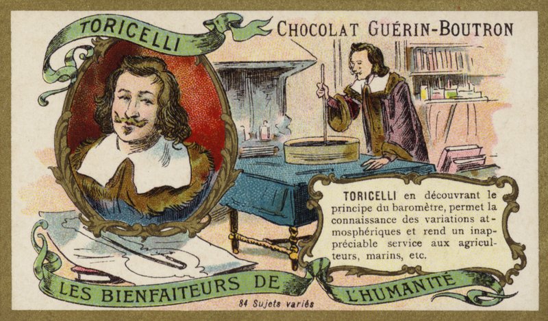 Evangelista Torricelli olasz fizikus és matematikus (chromolitho) alkotó: French School