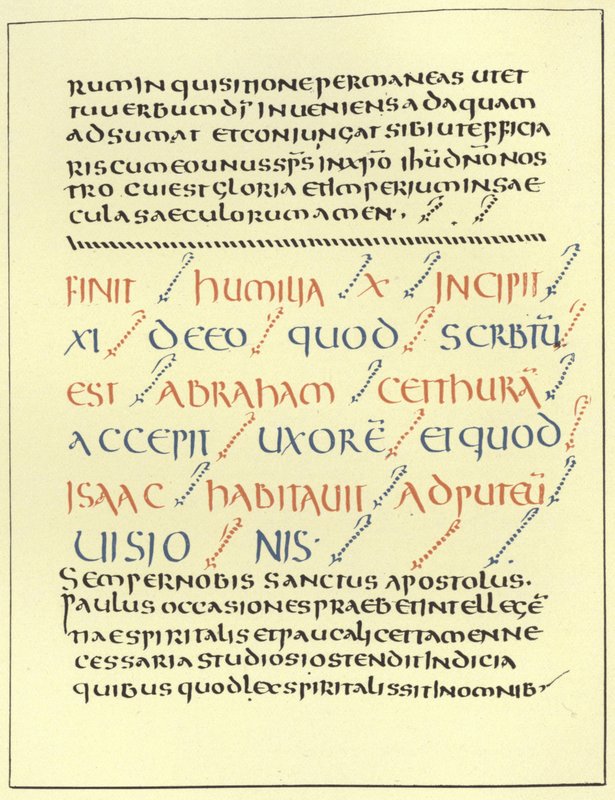 Példa Uncial írásra alkotó: French School