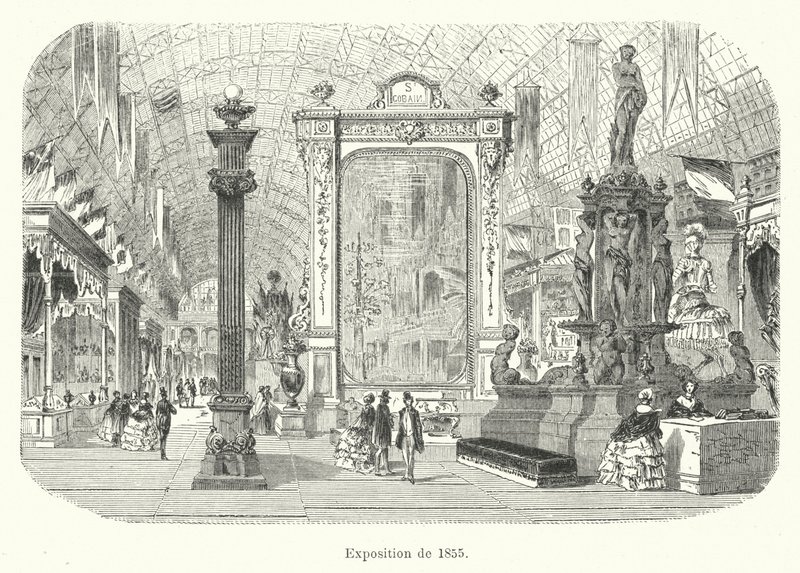 1855-ös kiállítás (metszet) alkotó: French School