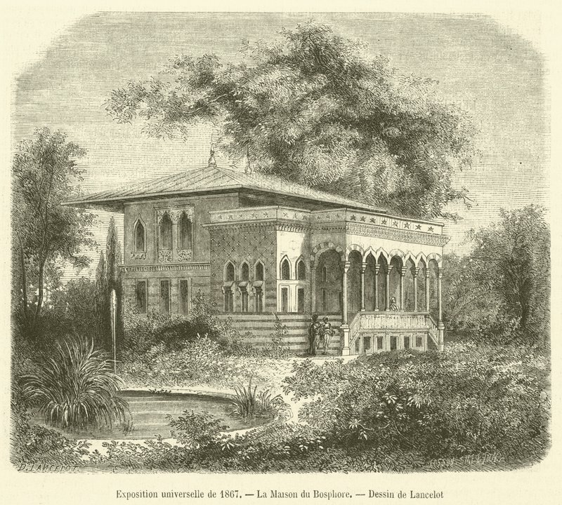 1867. évi egyetemes kiállítás, La Maison du Bosphore (metszet) alkotó: French School