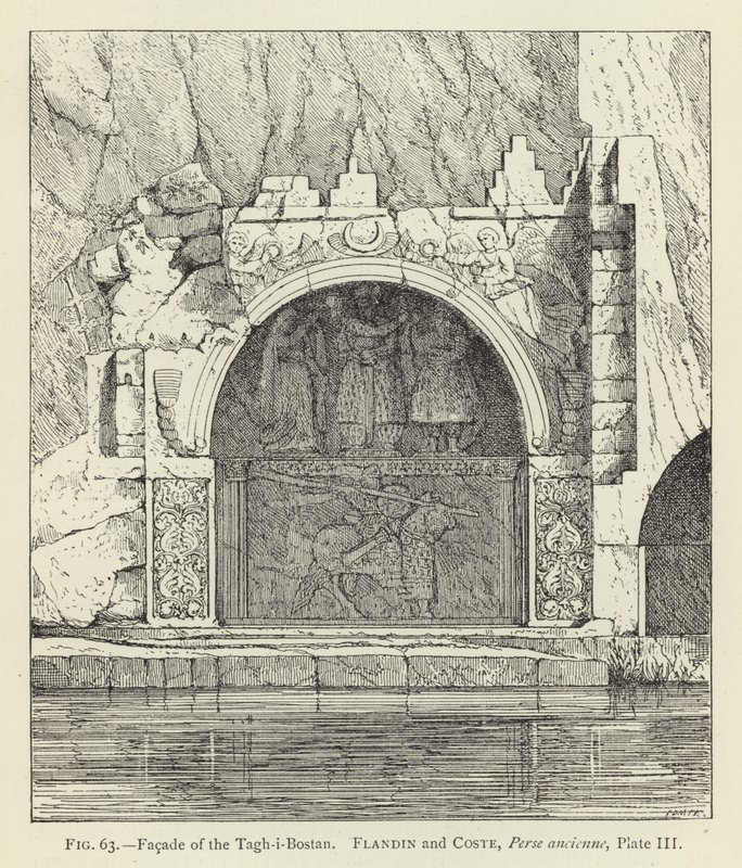 A Tagh-i-Bostan homlokzata alkotó: French School