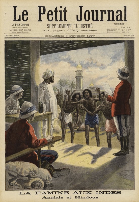 Éhínség Indiában, 1897 alkotó: French School