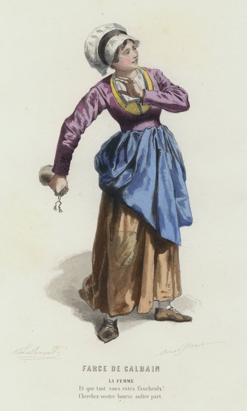 Farce De Calbain (színes metszet) alkotó: French School